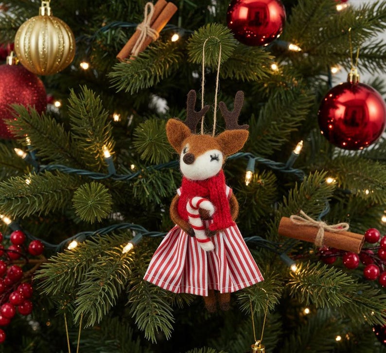 Felt Mice Christmas Tree Decorations Gift Mouse Circus Reindeer Ornaments