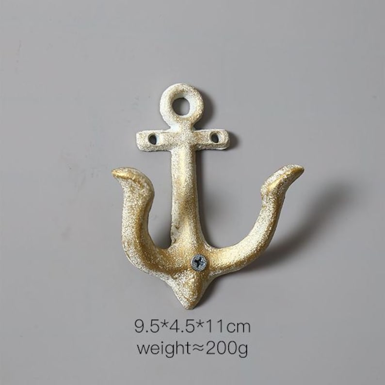 Rustic Cast Iron Anchor Wall Hook – Nautical Coat & Towel Hook