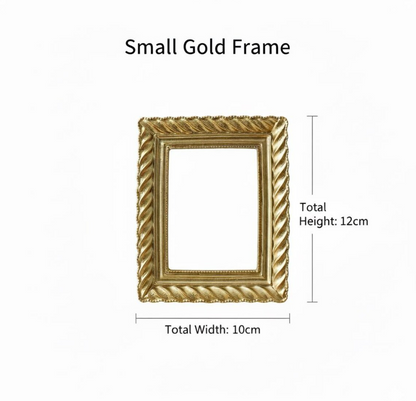 Vintage Gold Photo Frame Round & Rectangle Ornate Tabletop Frame