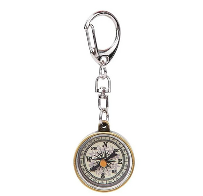Vintage Mini Compass Keychain Nautical Pocket Compass Key Ring