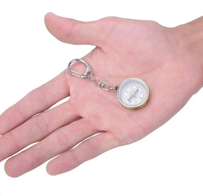 Vintage Mini Compass Keychain Nautical Pocket Compass Key Ring