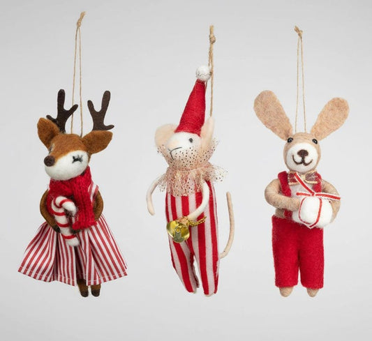 Felt Mice Christmas Tree Decorations Gift Mouse Circus Reindeer Ornaments