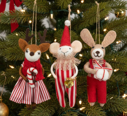 Felt Mice Christmas Tree Decorations Gift Mouse Circus Reindeer Ornaments