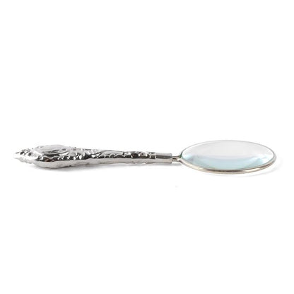 Vintage 5x Magnifying Glass Metal Handheld Reading Loupe