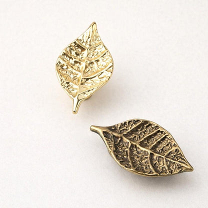 Leaf Drawer Knobs Metal Cabinet Pull Gold Bronze Nature Hardware