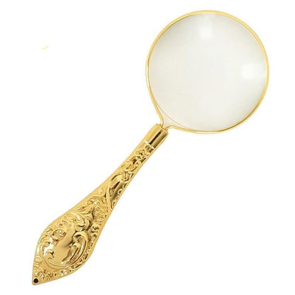 Vintage 5x Magnifying Glass Metal Handheld Reading Loupe