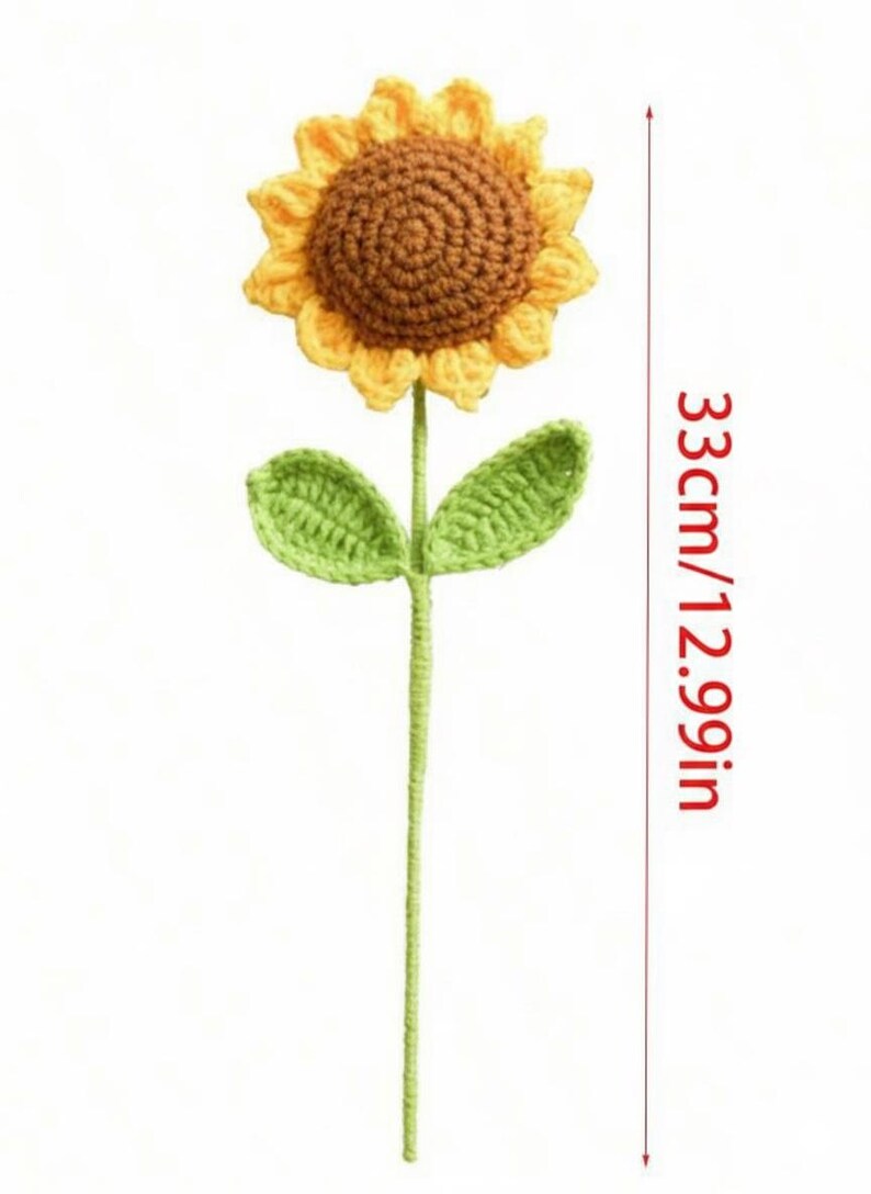 Handmade Crochet Sunflower Yarn Flower Forever Flower Gift