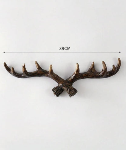 Resin Deer Antler Wall Hook Rustic Lodge Coat Rack