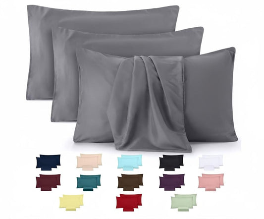 Set of 2 Polyester Pillow Covers Envelope Closure Soft Cushions