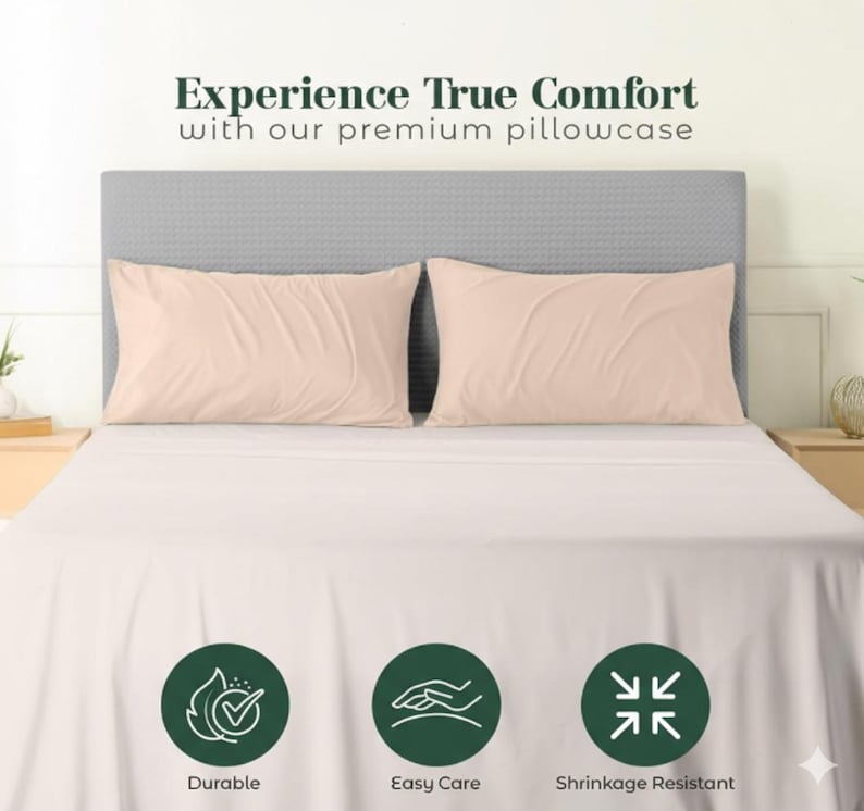 Set of 2 Polyester Pillow Covers Envelope Closure Soft Cushions