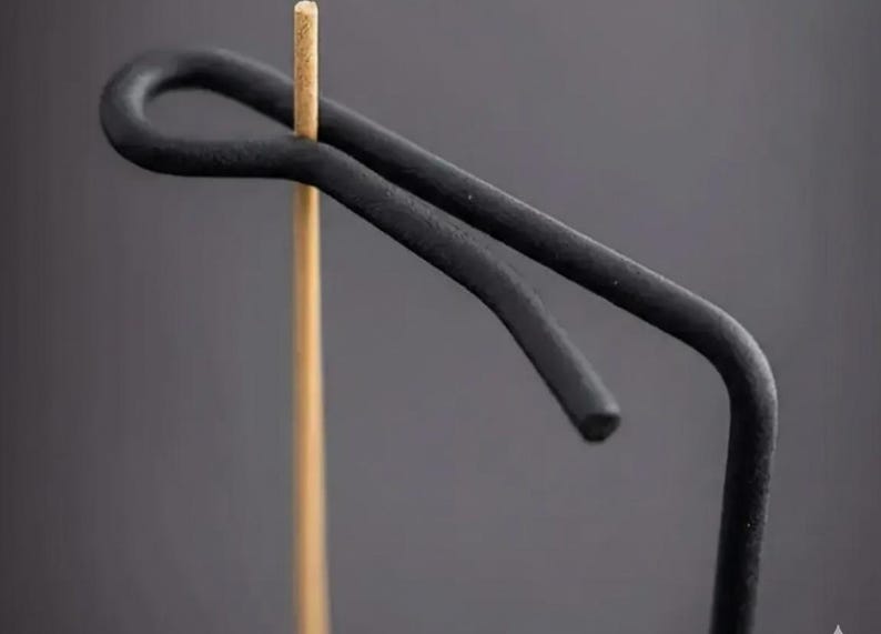 Zen Incense Holder Wood Base Modern Metal Incense Stick Holder