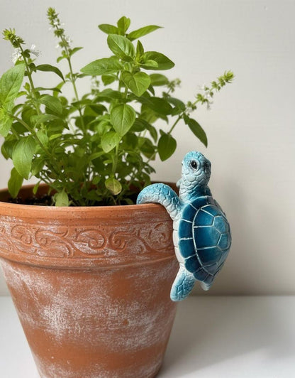Resin Turtle Pot Hanger – Indoor & Outdoor Planter Decor