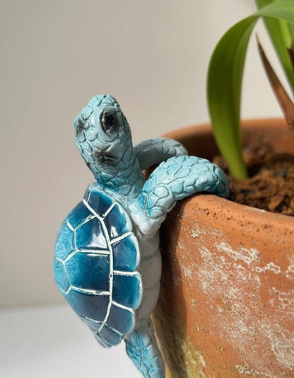 Resin Turtle Pot Hanger – Indoor & Outdoor Planter Decor