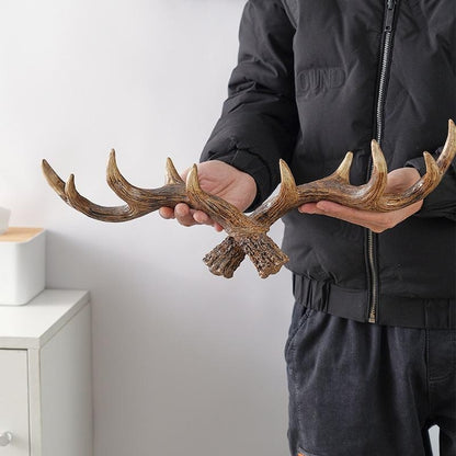 Resin Deer Antler Wall Hook Rustic Lodge Coat Rack