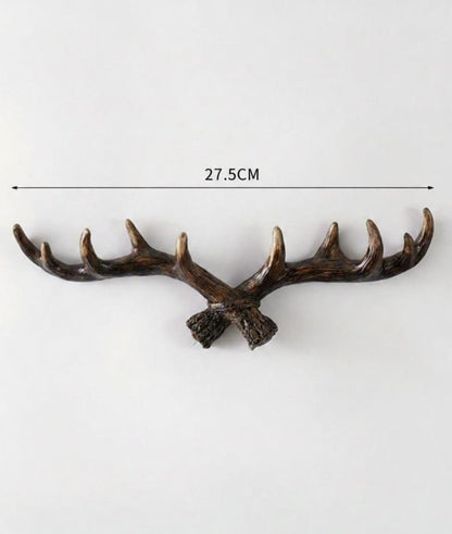 Resin Deer Antler Wall Hook Rustic Lodge Coat Rack