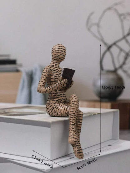 Reading Figurine Ornament Book Lover Shelf Decor Reader Gift