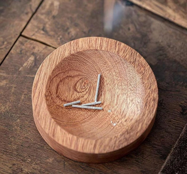 Zen Incense Holder Wood Base Modern Metal Incense Stick Holder