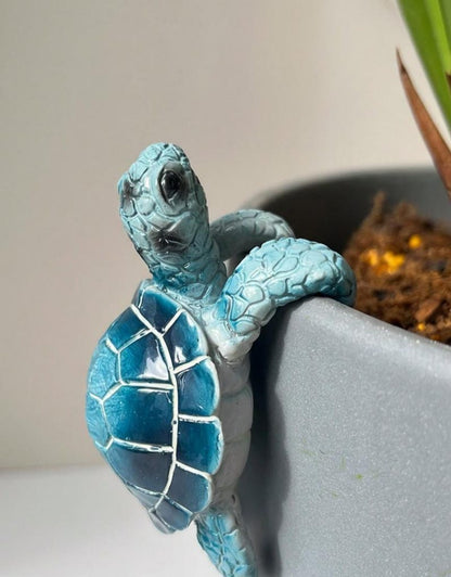 Resin Turtle Pot Hanger – Indoor & Outdoor Planter Decor