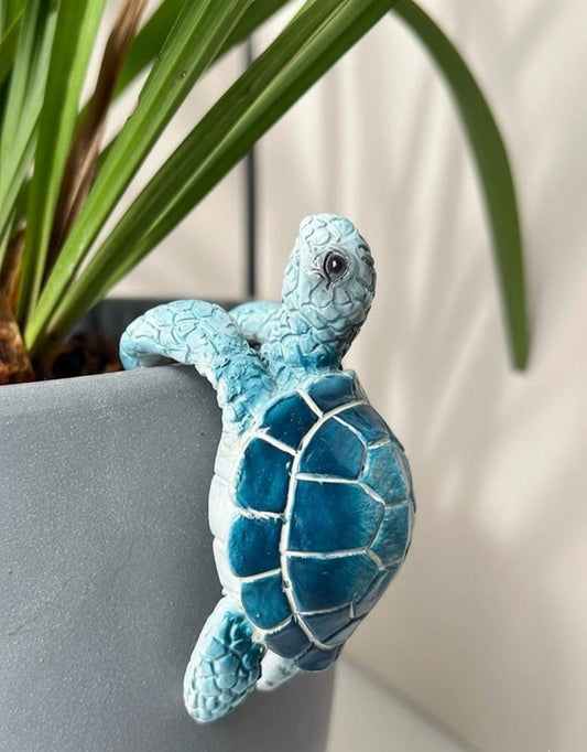 Resin Turtle Pot Hanger – Indoor & Outdoor Planter Decor