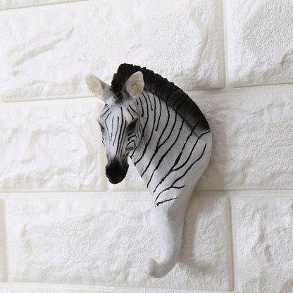Animal Head Resin Wall Hooks – Safari Jungle Coat & Hat Hangers