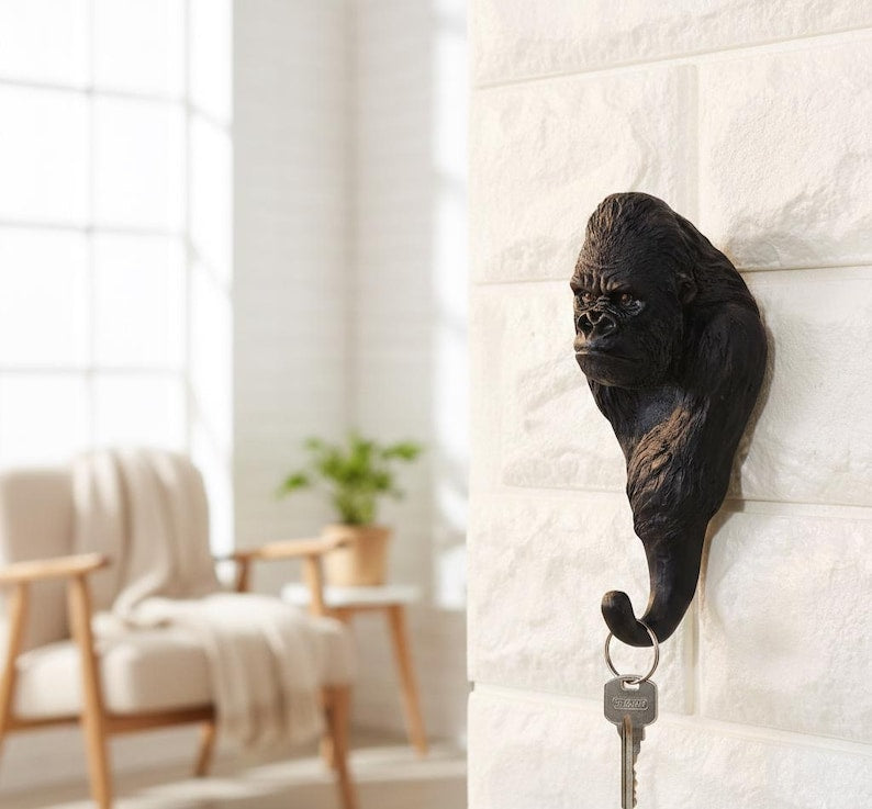 Animal Head Resin Wall Hooks – Safari Jungle Coat & Hat Hangers