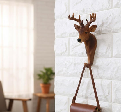 Animal Head Resin Wall Hooks – Safari Jungle Coat & Hat Hangers
