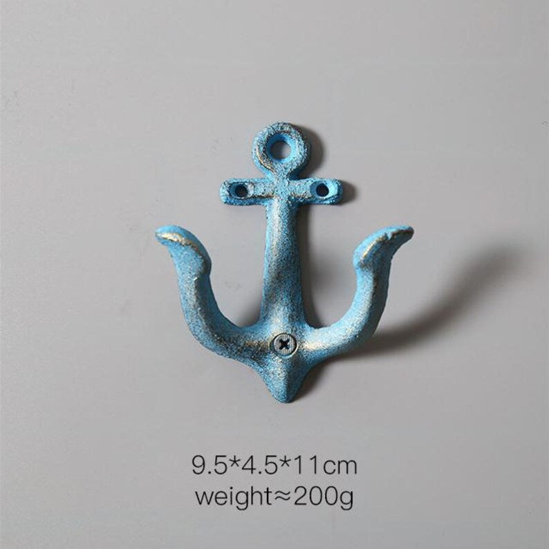 Rustic Cast Iron Anchor Wall Hook – Nautical Coat & Towel Hook