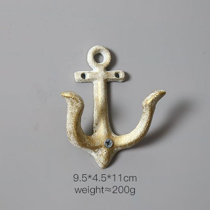 Rustic Cast Iron Anchor Wall Hook – Nautical Coat & Towel Hook
