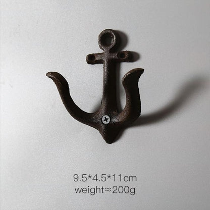 Rustic Cast Iron Anchor Wall Hook – Nautical Coat & Towel Hook
