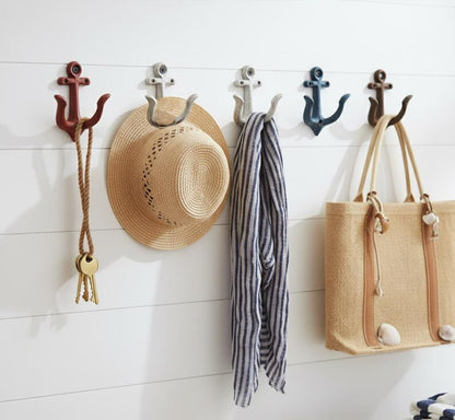Rustic Cast Iron Anchor Wall Hook – Nautical Coat & Towel Hook