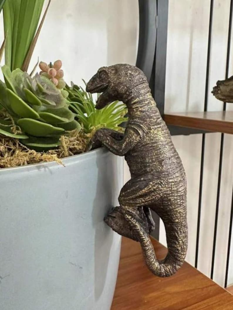 Dinosaur Pot Hanger Resin Planter Decor T-Rex Stegosaurus