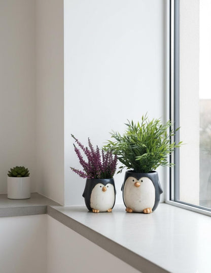 Penguin Plant Pot Cute Ceramic Animal Succulent Planter