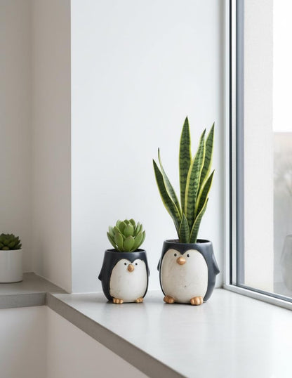 Penguin Plant Pot Cute Ceramic Animal Succulent Planter