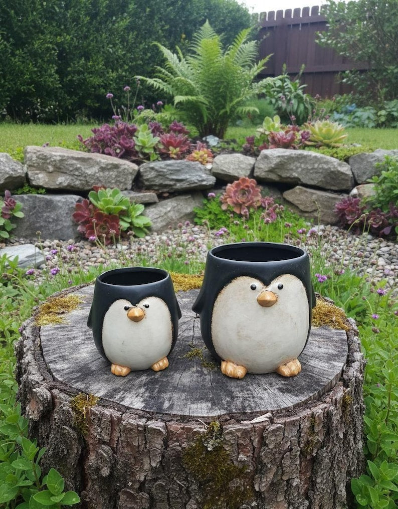 Penguin Plant Pot Cute Ceramic Animal Succulent Planter