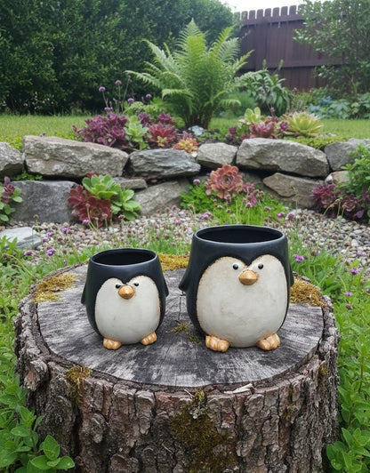 Penguin Plant Pot Cute Ceramic Animal Succulent Planter