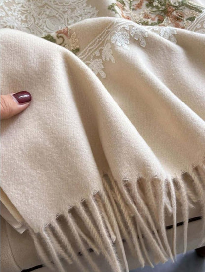 Embroidered Paisley Scarf Wrap Women Thick Winter Shawl