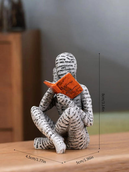 Reading Figurine Ornament Book Lover Shelf Decor Reader Gift