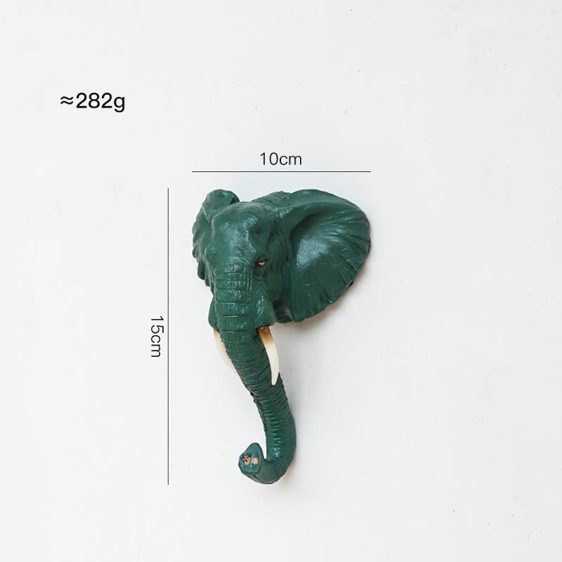Animal Head Resin Wall Hooks – Safari Jungle Coat & Hat Hangers