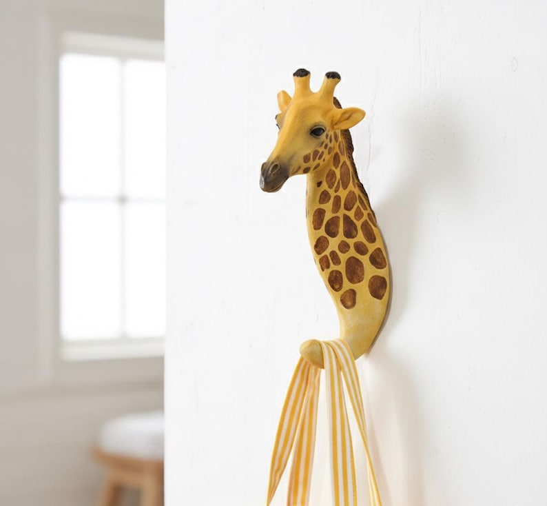 Animal Head Resin Wall Hooks – Safari Jungle Coat & Hat Hangers