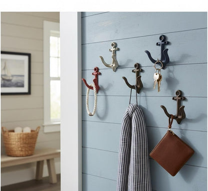 Rustic Cast Iron Anchor Wall Hook – Nautical Coat & Towel Hook