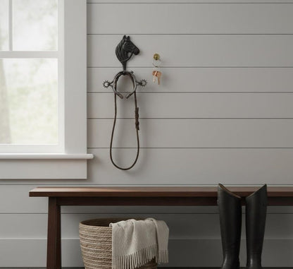 Cast Iron Horse Head Wall Hook – Rustic Equestrian Coat & Towel Hook