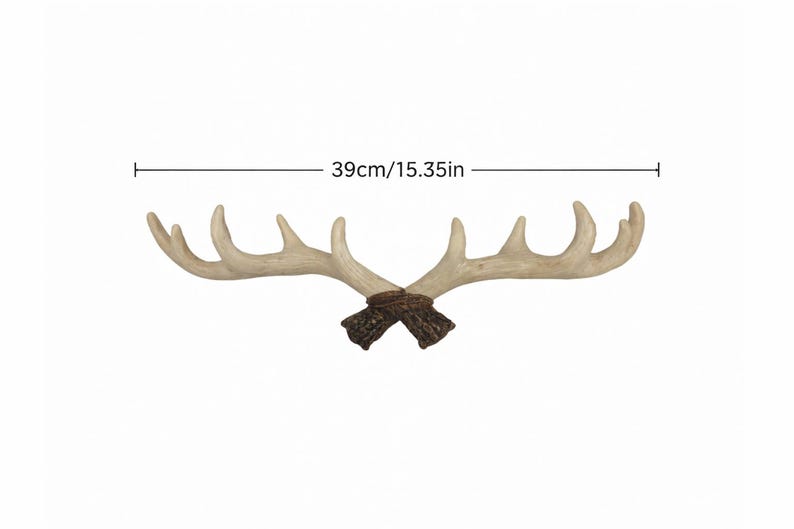 Resin Deer Antler Wall Hook Rustic Lodge Coat Rack