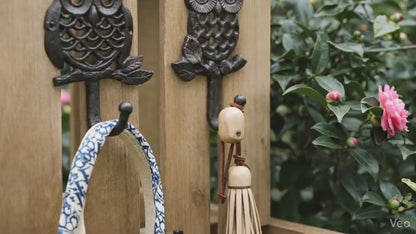 Cast Iron Owl Wall Hook – Rustic Vintage Farmhouse Coat & Key Holder
